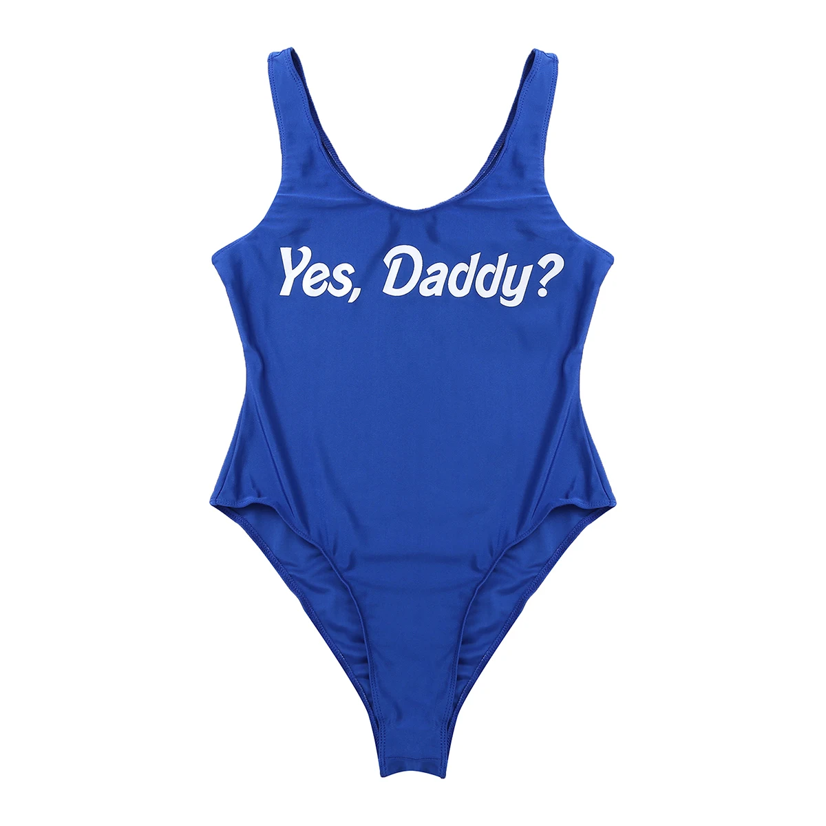 white lace bodysuit Women's Swimsuit Bodysuits Yes Daddy Letter Print Sport Monokini Swimwear Beach Wear High Waist Bathing Suit Leotard Swimsuits blue bodysuit