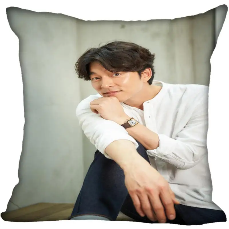 Новинка наволочки на заказ Gong Yoo с принтом квадратная шелковая наволочка