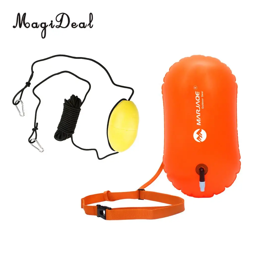 30 Feet Kayak Drift Anchor Tow Rope Tow Line Throw Line Swimming Bag Buoy for Wild Open Swim for Canoeing Rafting Boat Dinghy