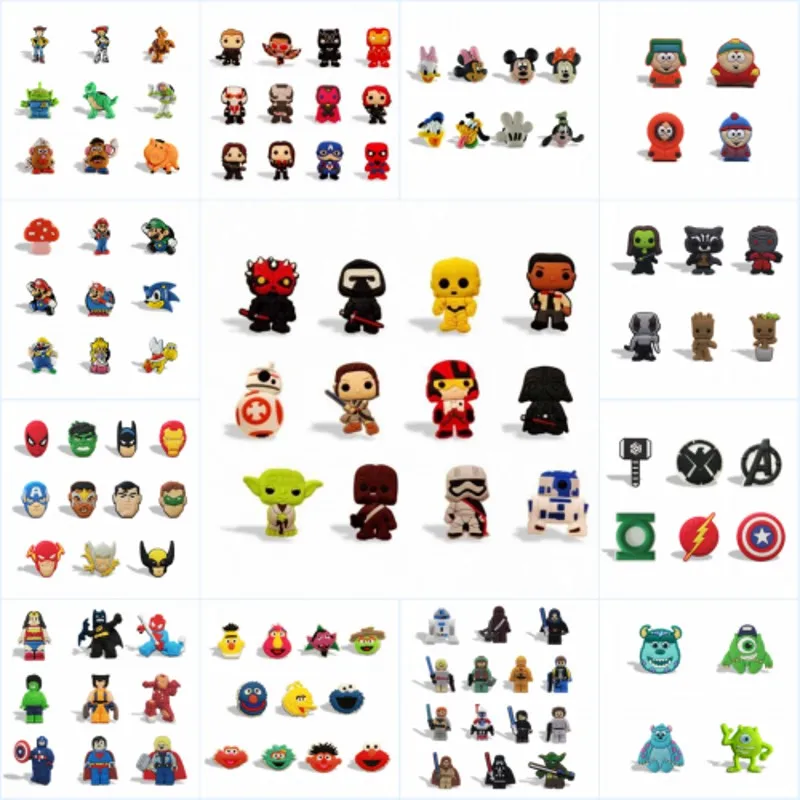 

50pcs Mickey Avenger Hero Mario Cartoon Cute PVC Magnetic Stickers Blackboard Magnets Fridge Magnets DIY Craft Kids Gift