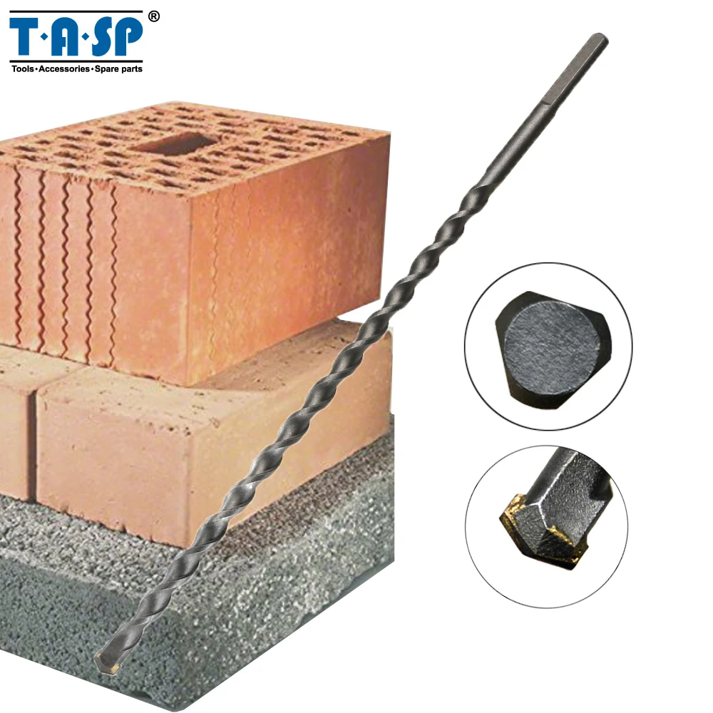 Buy TASP 10 & 12mm Long Masonry Drill Bit Tungsten Carbide Tipped Concrete