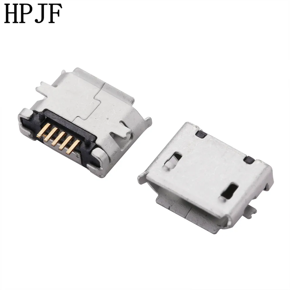 10 PCS Micro USB 5 P, 5-Pin SMD SMT Jack Micro USB, 5 Pinos Conector Micro USB Cauda Tomada de carga