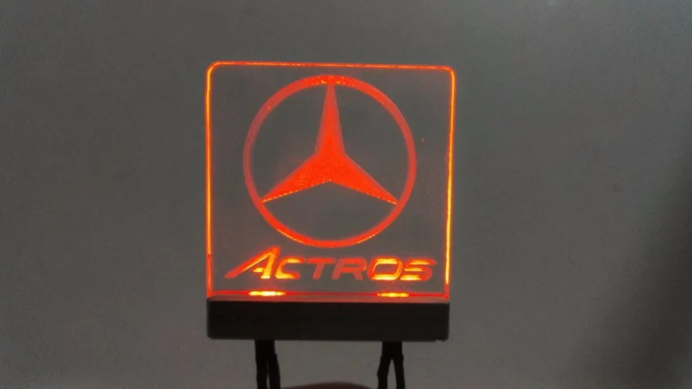 

BLUE/RED BENZ LOGO LED LIGHT For 1/14 RC Tamiya Tractor 56345 56348 56352BENZ 1851 3363 arocs actros LEISU DUMP 6X6 TRUCK