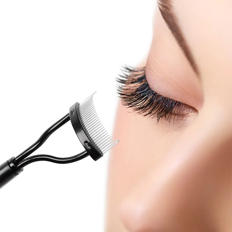 

2pcs Black Makeup Mascara Guide Applicator Eyelash Comb Eyebrow Brush Curler Tool Eyelash Comb Curlers Grooming Brush Tools