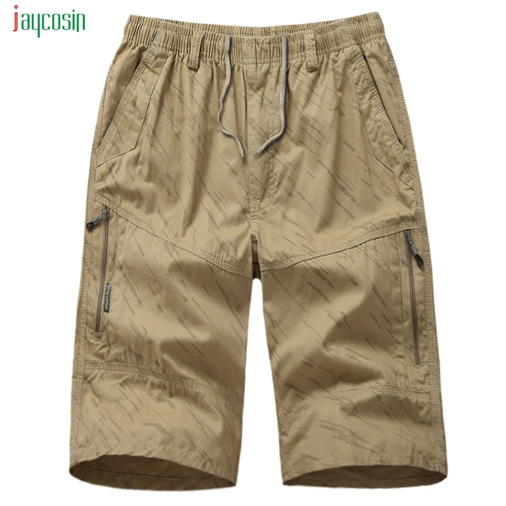 Jaycosin мужские летние брюки карго шорты мужские свободные рабочие шорты с карманами военные брюки эластичные Джеггинсы спортивные брюки