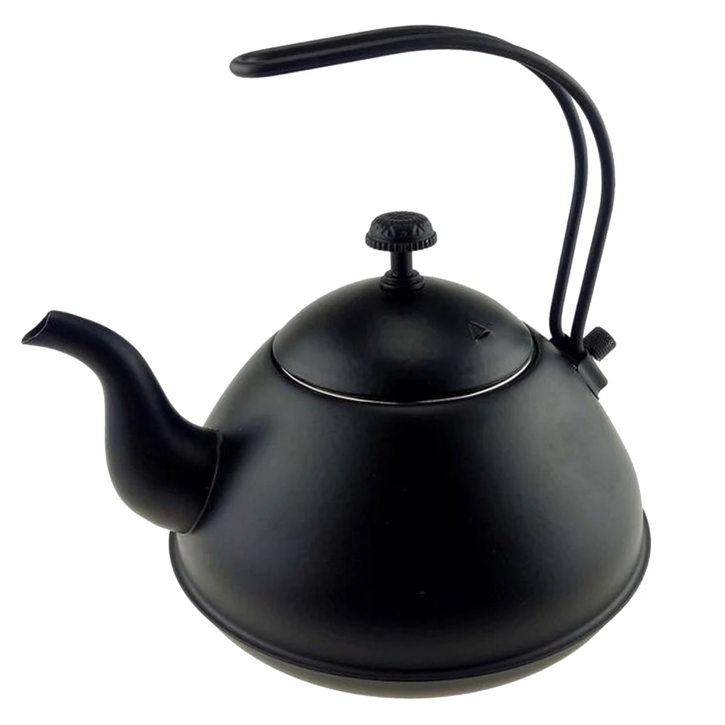 MagiDeal 2L Teakettle with Handle Stainless Steel Kettle Induction Fast Boiling Coffee Tea Pot Black