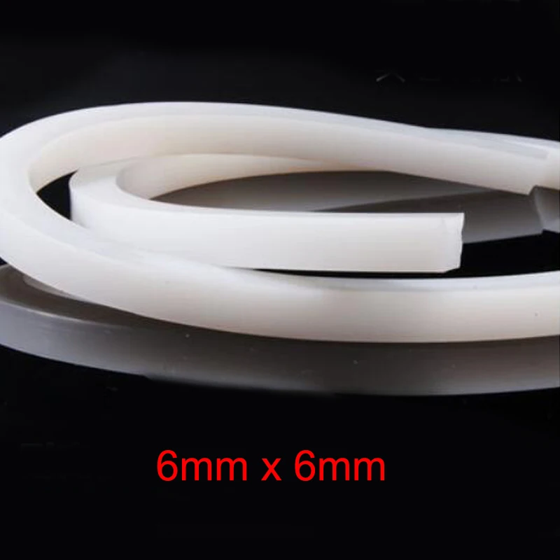 

6mm x 6mm High temperature resistant door window solid silicone rubber sealing strip weatherstrip