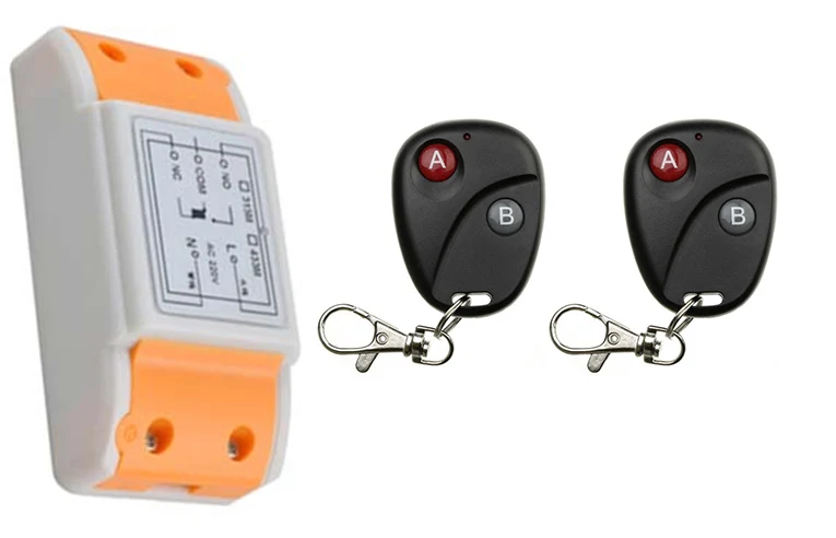 

New AC220V 1CH RF Wireless Remote Control Switch System Transmitter with Two-button Receiver Smart Home Switch