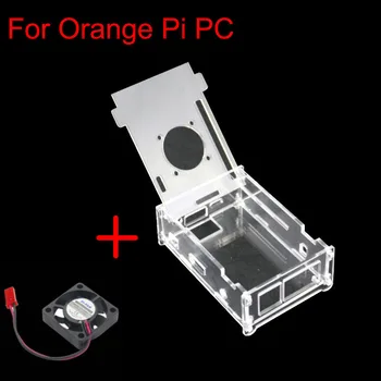 

Acrylic Case with Cooling fan for Orange Pi PC Clear Case Plastic Enclosure Transperent Shell for Orange Pi PC and PC plus