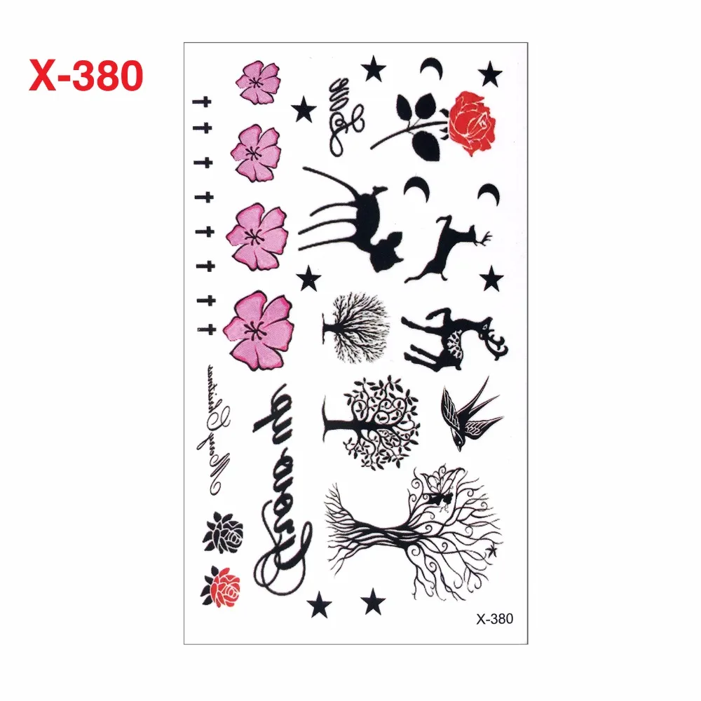Large Taty Sketch Black White Autumn Genius Trees Water Transfer Body Art Temporary Tattoo Stickers Fake Tatoos | Красота и здоровье