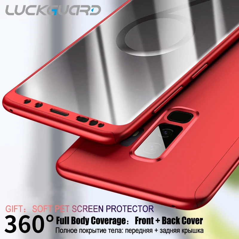 LuckGuard для samsung Galaxy S9 чехол Роскошный Жесткий 360 градусов полное покрытие S8 плюс S7