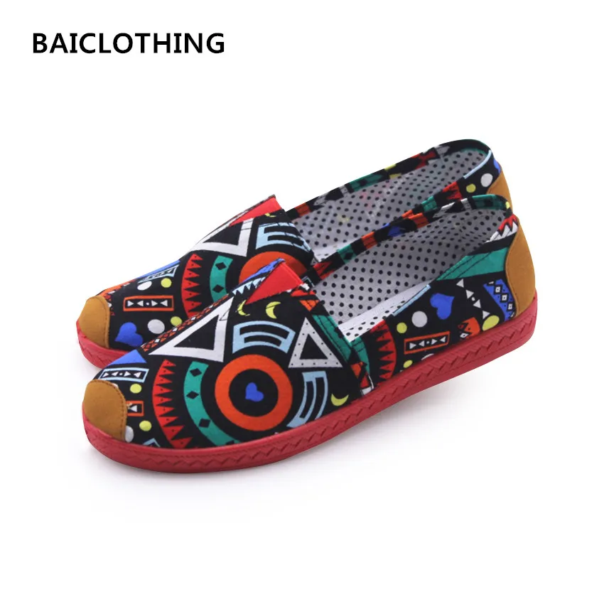 

BAICLOTHING sapatos femininos women casual soft and comfortable loafers lady cute pattern spring flat shoes female slip on shoes