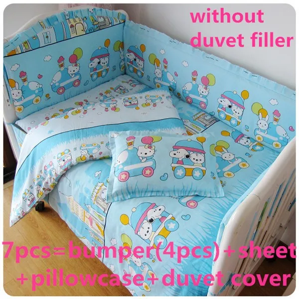 

Discount! 6/7pcs 100 Cotton Baby Bedding Set Reactive Printing Baby Crib Bedding Set Free Shipping,120*60/120*70cm