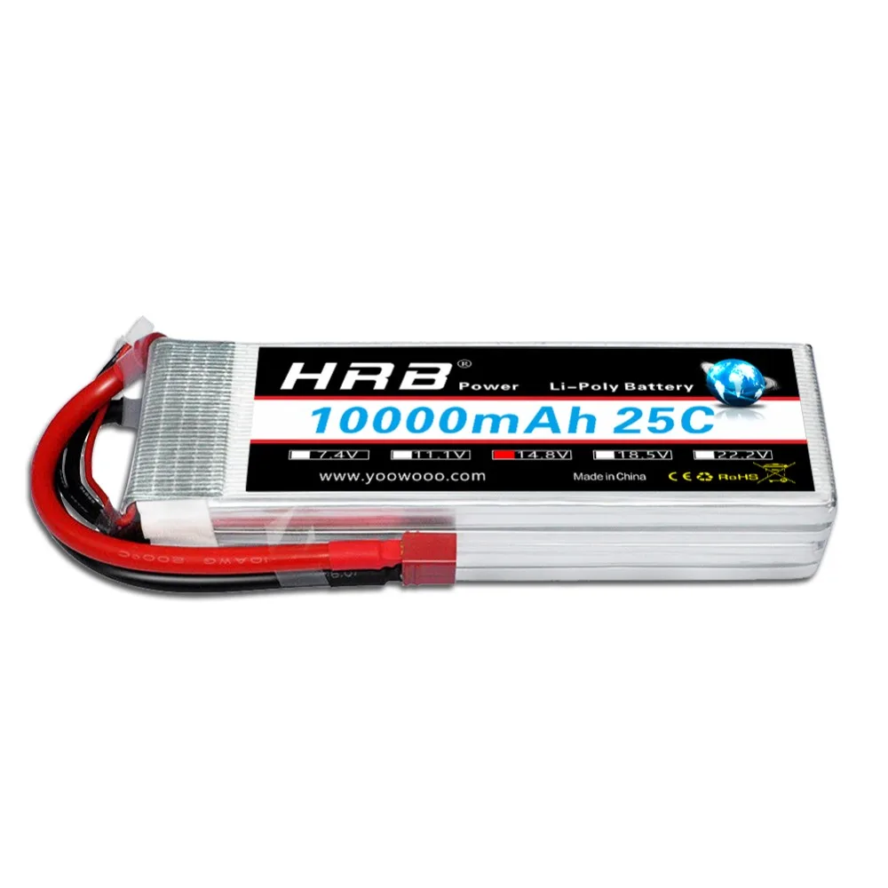 Hrb Rc Lipo Battery 14.8v 10000mah 25c Max 50c 4s For Uav Multi-rotor  Quadcopter Airplane Boat Car - Parts \u0026 Accs - AliExpress