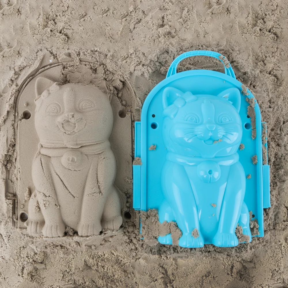 Забавный пляжный песок игра 3D мультфильм кошка плесень пляж снег модель песка детская модель игрушки детский открытый пляж Playset