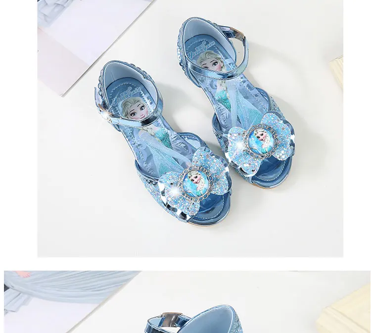 Детские сандалии для девочек еще и обувь Anna для девочек комплект летней одежды с рисунком; обувь для маленьких детей chaussure enfants fille sandalias