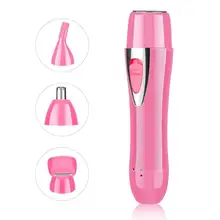 Mini Portable Hair remover/Painless Facial Hair Removal/Rechargeable Nose&Eyebrow Bikini Trimmer/Electric Shaver with Built-in