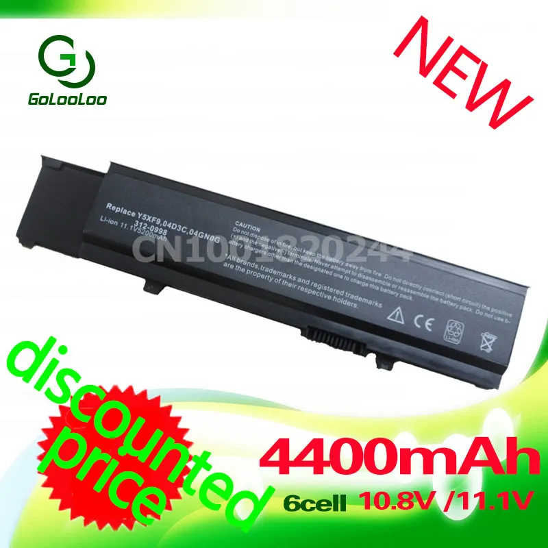 Golooloo 4400 мАч 6 ячеек ноутбук Батарея для dell Vostro 3400 3500 3700 0txwrr 0TY3P4 312-0997 4JK6R 7FJ92 |