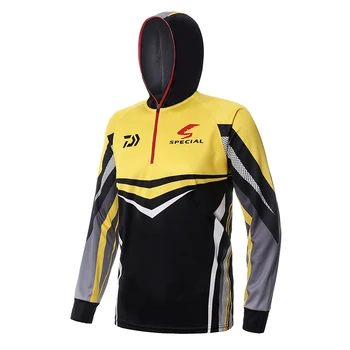 

2020 New Outdoor Sport Fishing Clothing Men DAIWA Fishing Shirts long Sleeve Breathable Quick Dry Coat Hooded Fishing Clothes