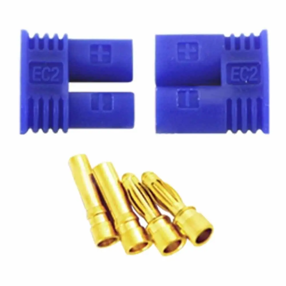 

1 Set EC5 RC Male Female RC EC2 2.0mm Lipo Battery Connector Gold Bullet Plug