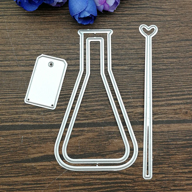 Heart Wishing Bottles Metal Cutting Dies Stencil for DIY Scrapbooking Photo Paper Cards Making Decorative Crafts