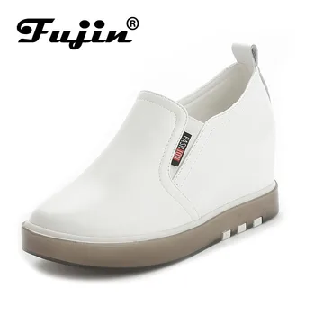 

2020 Fujin women wedge shoes Fashion Shoes Walking Height Increasing Women Loafers Lady Casual Shoes PlatForm Hot Sale