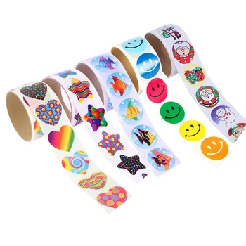 

NICEXMAS 5 Rolls Colorful Fun Birthday Stickers for Kids Great Christmas Party Favors Creative Reward Gift