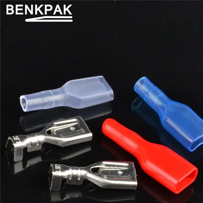 

25set 6.3mm Crimp Terminal Female Spade Connector + Case