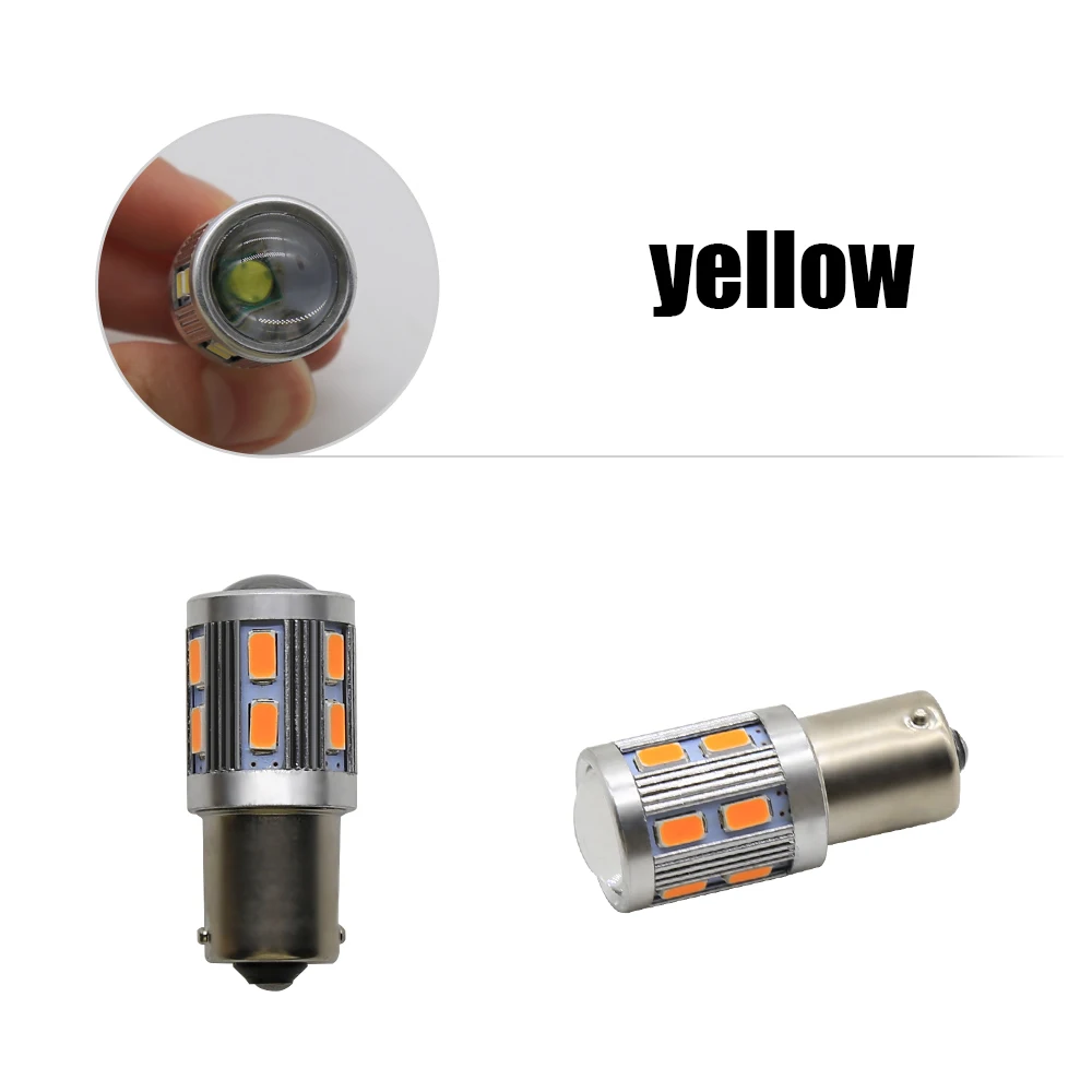 Светодиодные лампы EURS 10 Вт 1156 BA15S P21W 5630 12 SMD указатели поворота задний фонарь