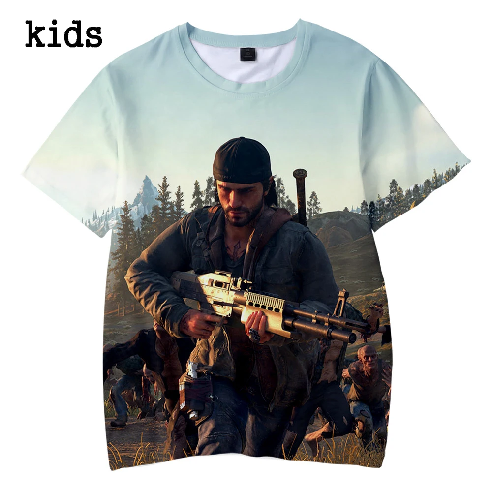 Детская футболка с 3D принтом Days gone летняя для мальчиков и девочек 4 5 6 7 8 9 10 12 лет