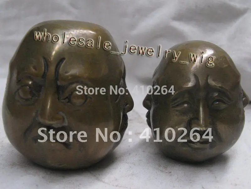 

Buddhism A rightness of on all sides facial expression Fo head bronze statue
