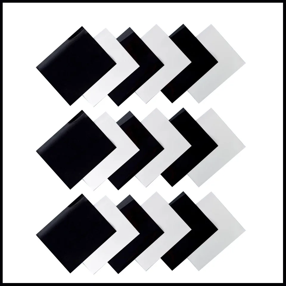 

18 Sheets Heat Transfer Vinyl Black& White A4 Pvc Vinyl HTV Vinyl For T-Shirt