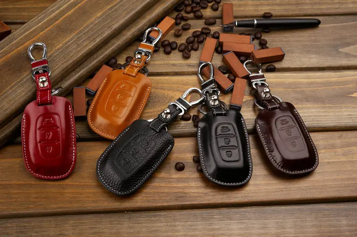 Кожаный чехол для автомобильного брелка Hyundai Creta ix35 ix25 Elite i20 Active Key Holder защитный