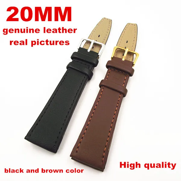 New arrived High quality 2PCS/lot 20mm genuine leather watch band watch