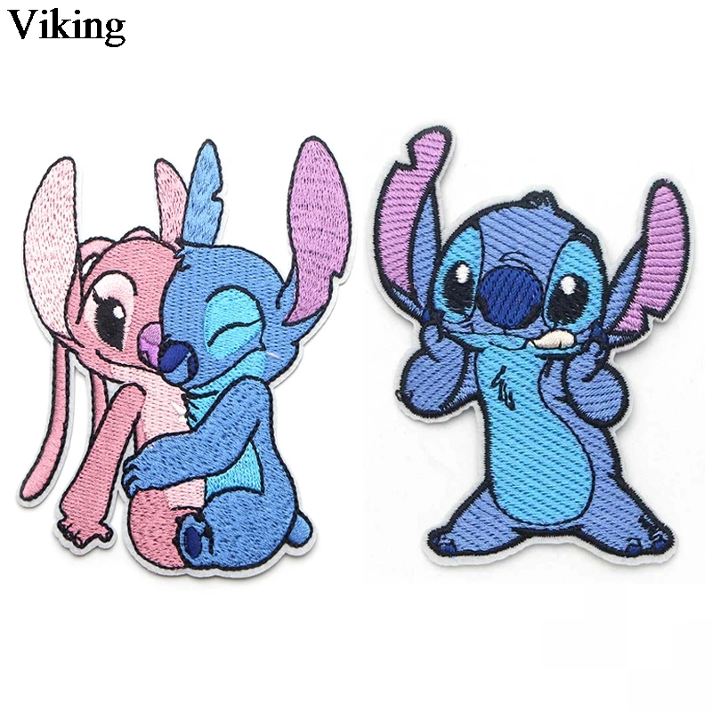 

Cartoon Stitch Patch Iron on Patch Embroidered Clothes Patches Applique For Clothing Cute Sticker Applique Kawaii Badge G0059