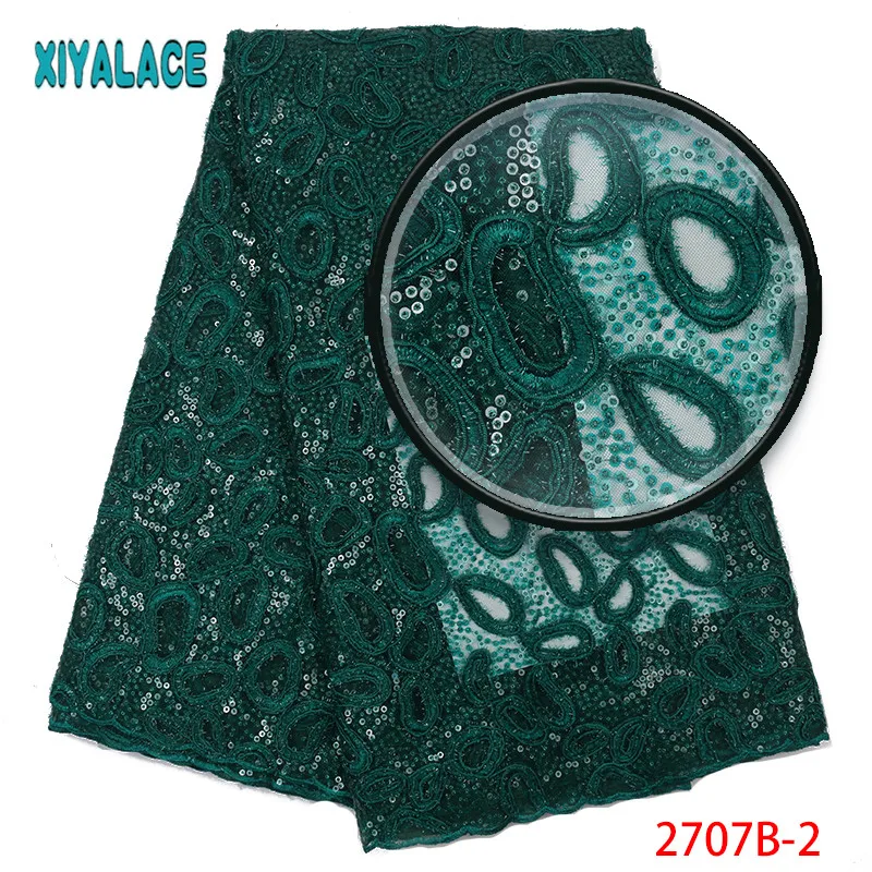 

Best Selling 2019 Products African Sequins Lace Fabric Embroidery African French Lace Fabric For Nigerian Party Dress 2707b