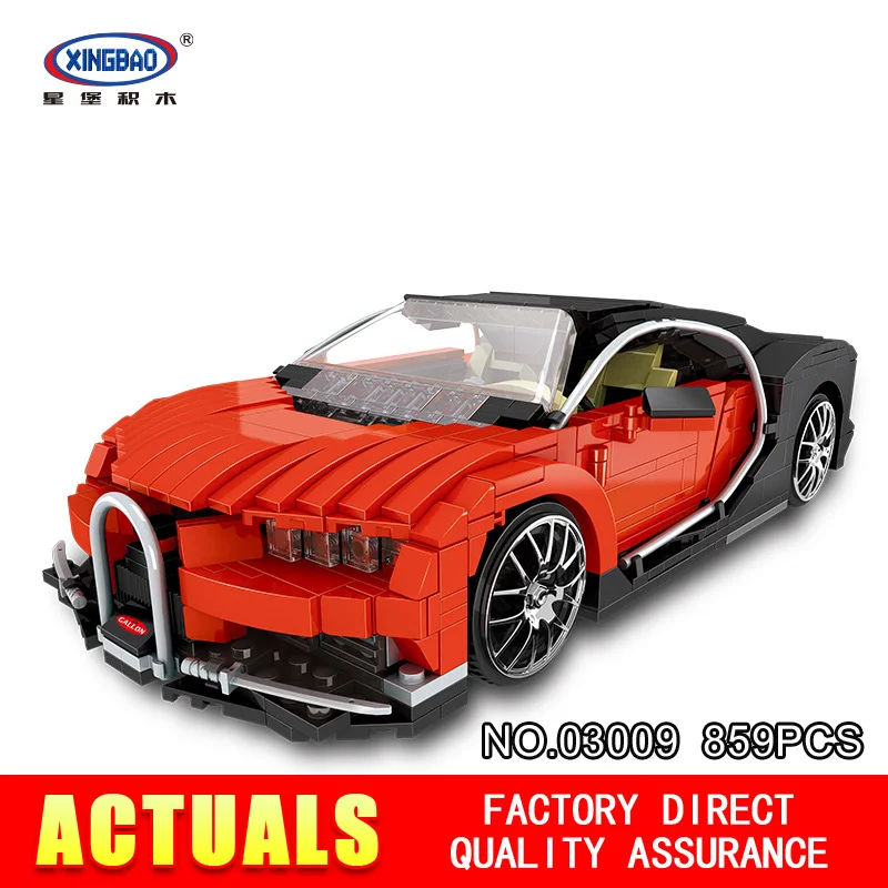 

XingBao 03009 Block 859Pcs Creative MOC Technic Series The Gallon Supercar Set Educational Building Blocks Bricks Toys Model