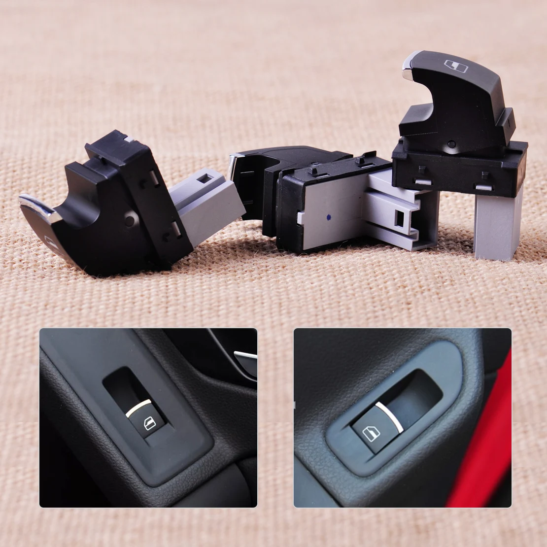 

CITALL 5ND959855 5K0959855 7L6959855B REH Passenger Side Window Switch Button for VW Golf GTI Jetta MK5 MK6 Passat B6 3C Tiguan