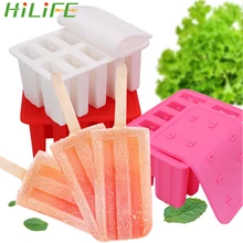 HILIFE силиконовые емкости для мороженого лоток самодельный Лед Крем форма для мороженого куб инструменты леденец формочки для льда с крышкой сумки 50 палочек