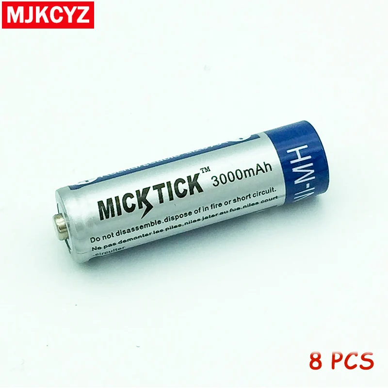 

8PCS Rechargeable Battery AA 2A 2a 5# 3000mA NI-MH1.2V Rechargeable Baterias Batteries toys clocks Remote control Free shipping