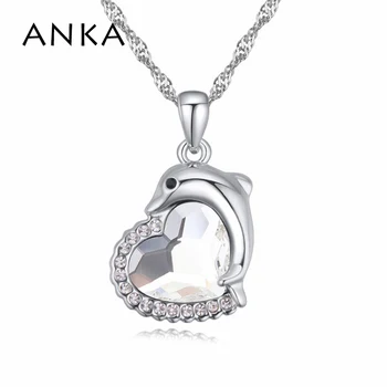 

ANKA New Sales Women Hot Crystals from Austrian With Dolphin Fashion Crystal Pendant Necklace Jewelry For Women #113969