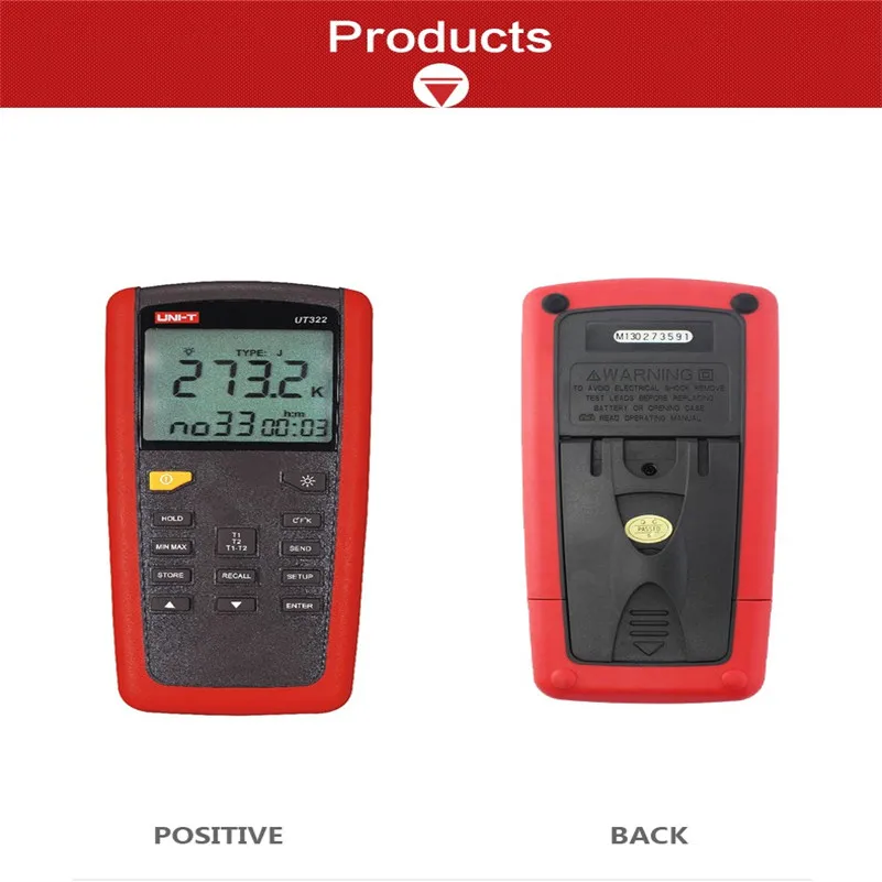 

UT322 Contact Type thermometers Range -200~1375 USB Interface Industrial Temperature Test Selection