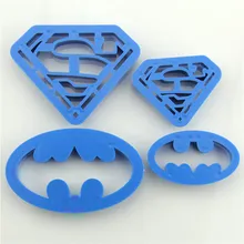 4 ШТ формочки для печенья супер герой Бэтмен Супермен сахарное ремесло помадка форма украшения торта кухонное оборудование для выпечки Инструменты
