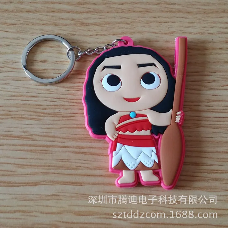 Moana Anime cosplay PVC llavero moda casual divertido lindo silicona para llave bolso encanto llavero joyería accesorios niños regalo Juguetes