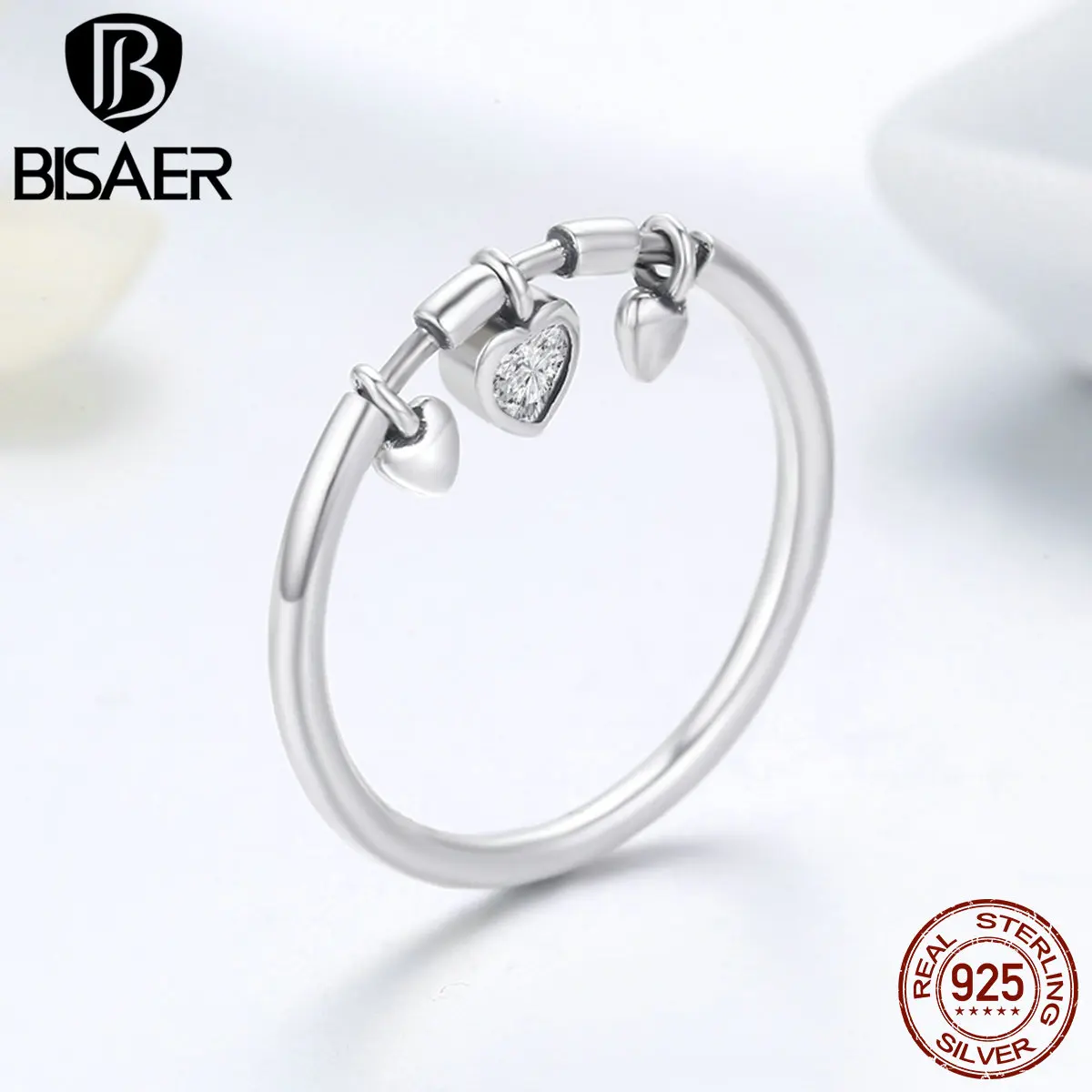

Fashion Ring 925 Sterling Silver Love Heart Wedding Rings for Women, Female 925 Silver Engagement Ring Silver 925 Jewelry Events