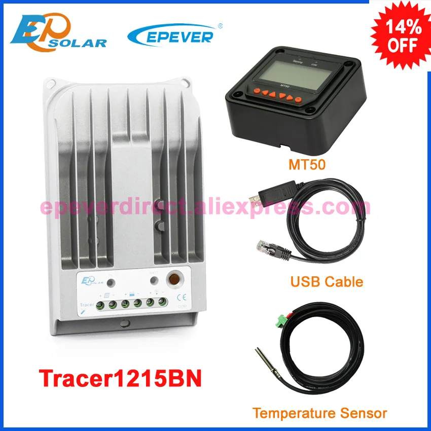 

Mini home system solar regulator Tracer1215BN +MT50 remote meter USB&temperature sensor 10A 10amp MPPT EPEVER