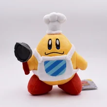 Free Shipping 19cm Cute Kirby Plush Toy Kawaii Cook Kirby With Pan Stuffed Doll For Children’s Great Birthday Gift