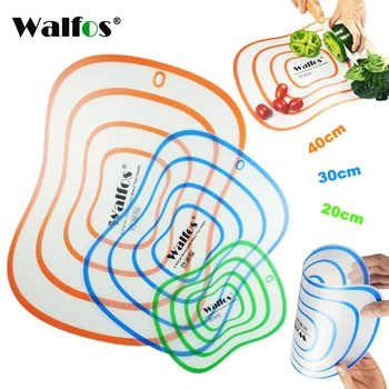 WALFOS NonSslip Flexible Kitchen Board Chopping Block Meat Vegetable Fruit Cutting Board Cooking Tool Gadget Kitchen Accessories