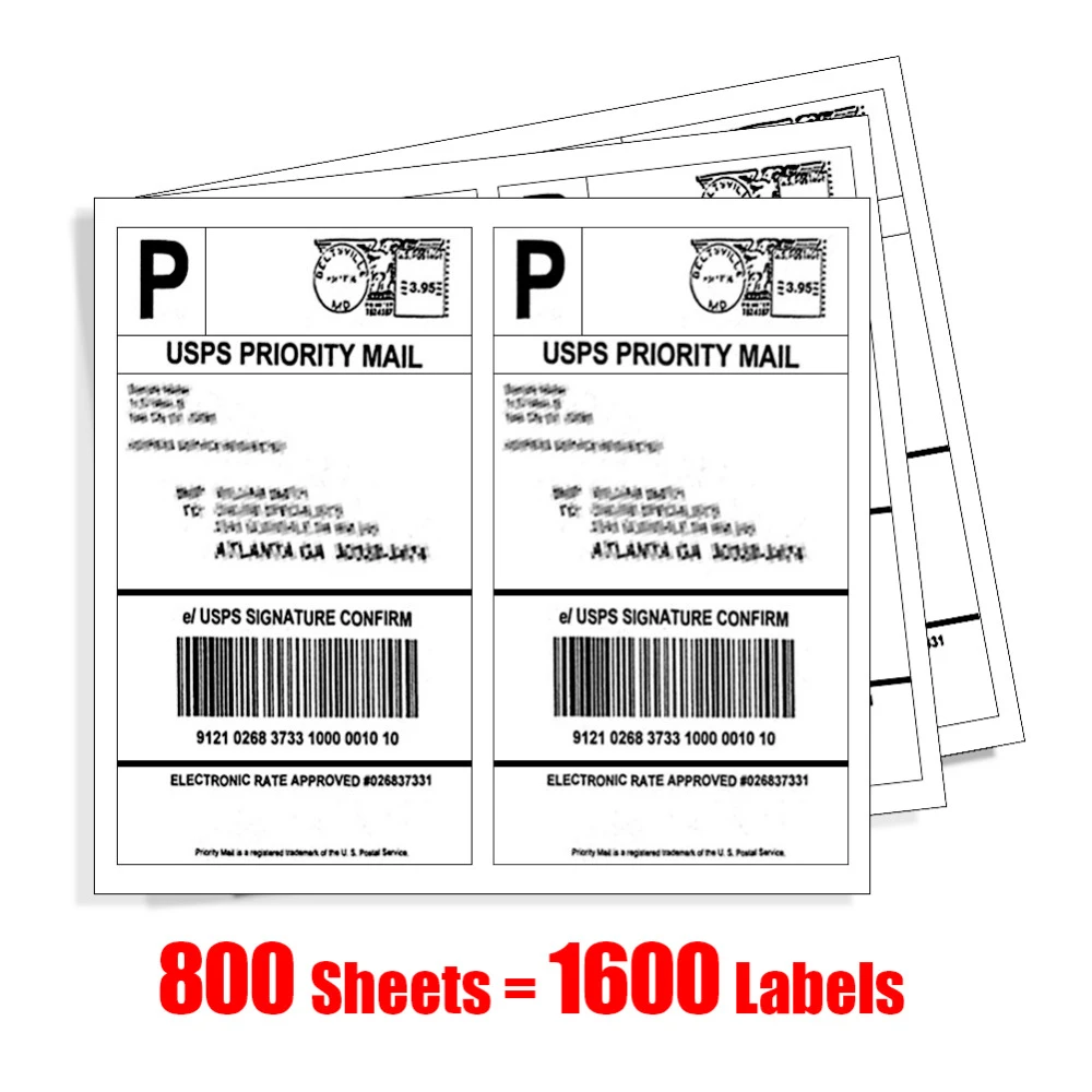 MFLABEL 1600 White MATT Self-Adhesive Paper Custom Sticker Labels Packaging Address Labels Parcel Labels Postal shipping Label
