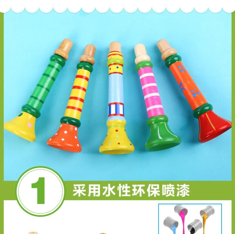 Детская деревянная игрушка погремушка с колокольчиком, песочный молоток, maracas, труба, кастанеты, Ударные музыкальные инструменты, развивающие игрушки для детей